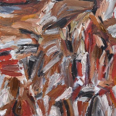 REDNESS OF THE WINTER 4 By Birute Nomeda Stankuniene Created in 2022 Oil on canvas Artwork Signed. 