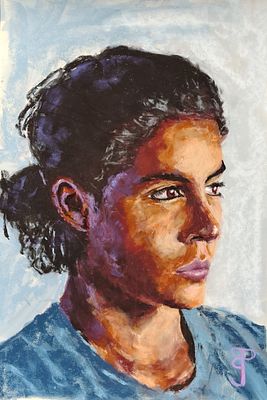 Boy By Brian Prangle Created in 2020 Soft pastel on sanded paper Artwork Signed. SHIPS FROM THE 