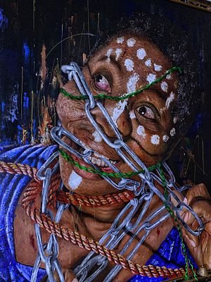 Godguide-me Cornelius - Freedom	 - Acrylic On Canvas - Benin , Nigeria, 2025. 60cmx48cm.
Ships 