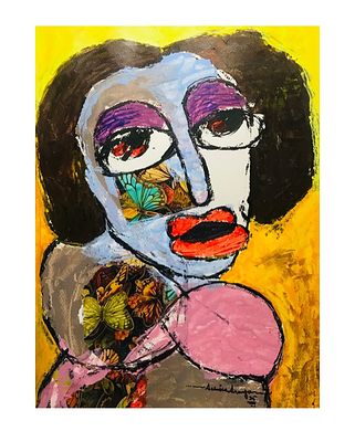 Achike Anayo Miracle Big dream Acrylic on paper 2025 Lagos nigeria. SHIPS FROM Lagos nigeria 