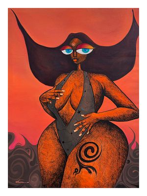 Samuel Chibuikem Sweet summer Acrylic on canvas 2025 Nigeria. SHIPS FROM Nigeria This painting 