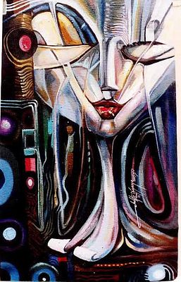 Christopher Ebiokubo AYAOGE Colours of the MINDSET - Oil on canvas - 2005 - Bayelsa State, Nigeria. 