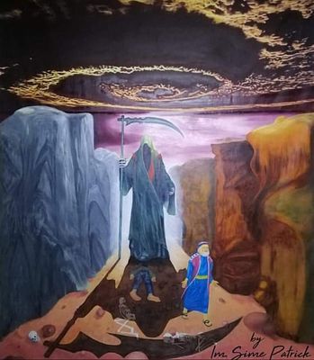 Sime Patrick Imineen. The valley of the shadow of death. Oil on canvas. 2020 Port Harcourt, Nigeria.