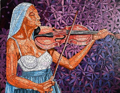 Abiola Olaitan Juwon Symphony of my heart II Acrylic 2024 Lagos, Nigeria. SHIPS FROM Lagos 