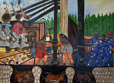 Isu Joseph Unity in Diversity. Acrylic on Canvas. 2025 Lagos. SHIPS FROM Lagos. Unity in 