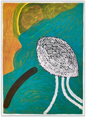 RUNA (aka Rute Norte) A Place to Be Lost Acrylic, oil and oil bar on paper 2025 Lisbon, Portugal. 