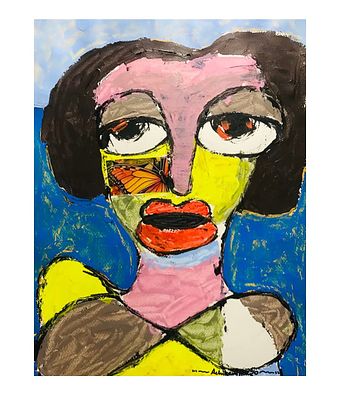 Achike Anayo Miracle Big dream 2Acrylic on paper 2025 Lagos nigeria. SHIPS FROM Lagos nigeria 