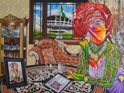 O Yemi Tubi (MOYAT) GELE (Africans' Headwrap): Vintage and ModernOil on canvas 2019 Jaywick 