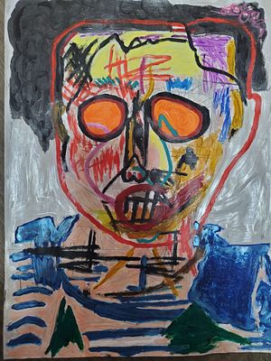 Andre pace Amys Hollywood ( no.1)Oils, pastels and crayon/ acrylics and watercolor 2023 Phoenix, az