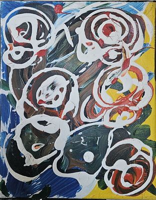 Whispers of the Wind – Textured Contemporary Abstract Painting by British-Nigerian Artist. An 