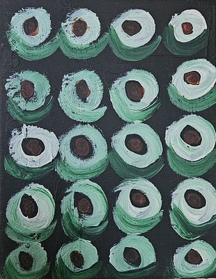 Sweet Play – Textured Contemporary Abstract Painting by British-Nigerian Artist Chinwe Russell. T 