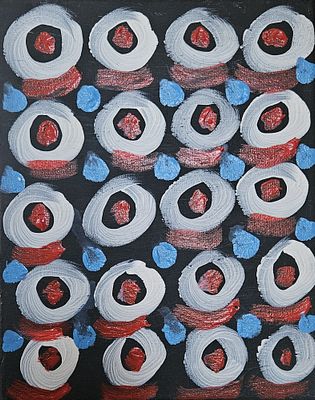 Candy Parade – Contemporary Textured Abstract Painting by British-Nigerian Artist Chinwe Russell. 