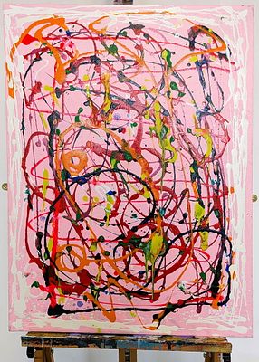 Fragments of Emotion – Original Abstract Acrylic Painting by British-Nigerian Artist Chinwe. Frag 