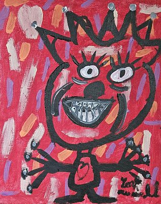 Monster King - Acrylic on canvas Acrylic on canvas 2018-2025. Title: Monster King-----Artists: 