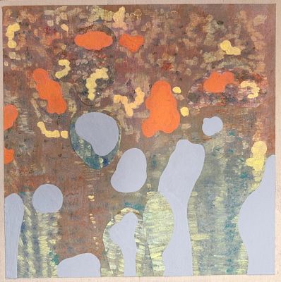 Waters edge Yvonne Coughlan Acrylic, pastel and gouache collage on ply 2024. SHIPS FROM London 