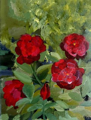 Anniversary Red Roses Andreea Daniela Ene Acrylic on canvas 2025. SHIPS FROM ENGLAND. A lot is 
