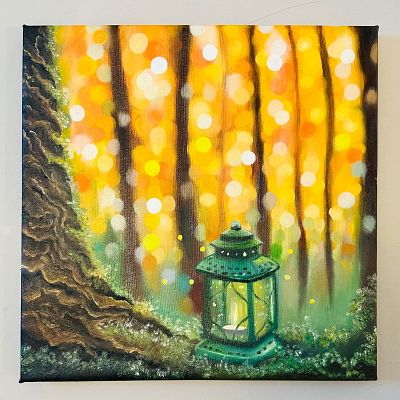 Dawn’s Embrace By Kadambini Choubey Oil on canvas 2025. SHIPS FROM Dubai, UAE Dawn is a time 