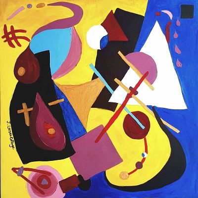 Eyes on You By J Larsen-Collinge Oil on canvas 2018. SHIPS FROM Gibraltar This is a true 