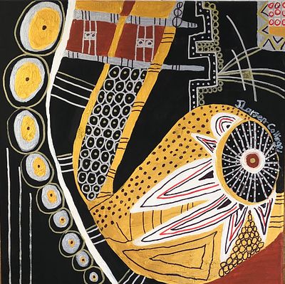 Quizdings IV By J Larsen-Collinge Acrylic on Canvas 2023. SHIPS FROM Gibraltar From my 