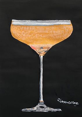 Champagne Coupe By J Larsen-Collinge Acrylic 2023. SHIPS FROM Gibraltar Nothing says luxury 