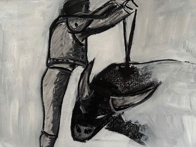 Matador, II By Francesca Alaimo Chalk and acrylic on paper 2024. SHIPS FROM London This mixed 