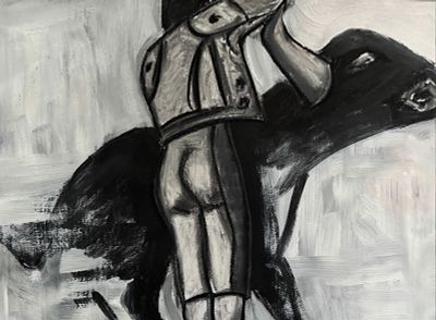 Matador, VI By Francesca Alaimo Chalk and acrylic on paper 2024. SHIPS FROM London This mixed 