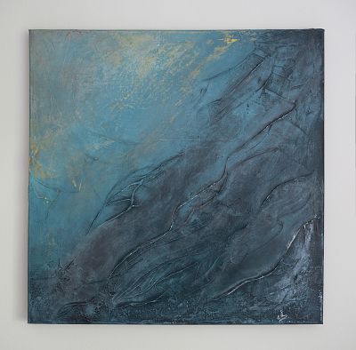 Drift By Olena Hastilow Acrylic and texture on thin canvas 2025. SHIPS FROM Uttoxeter 