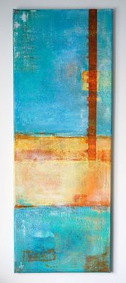 Vertical Decay By Olena Hastilow Acrylic and texture on thin canvas 2025. SHIPS FROM Uttoxeter 