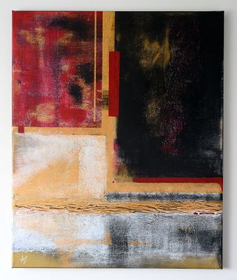 Holding Pattern By Olena Hastilow Acrylic and texture on thin canvas 2025. SHIPS FROM Uttoxeter 