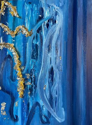 Currents of Gold By Mollie Harris Oil and Air dry clay 2025. SHIPS FROM Clayton Bradford 