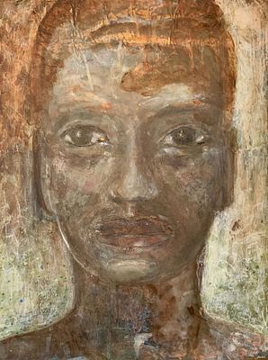 Portrait By Sophie Huysentruyt Mixed media. 2025. SHIPS FROM Brussels Atmospheric mixed?media 