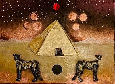 Homage to Bastet (From the Portal & Prophecies Series) By Alexis Kharel Acrylic & Mixed Media on. 