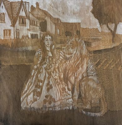 Shuck By tamir david mixed media (asphalt ,pigments ,solvents) 2026. SHIPS FROM israel A 