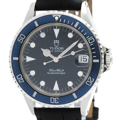 Polished TUDOR Rolex Prince Oyster Date Submariner Steel Watch 75090 BF581530. catalog 
