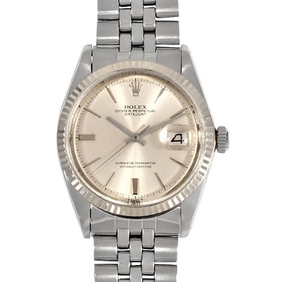 Rolex ROLEX 1601 Datejust 7-digit 19th series watch, automatic, silver dial, SS x WG, men's. cata 