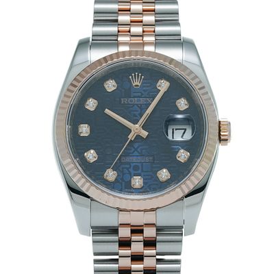 Rolex Datejust 10P Diamond 116231G V Series (manufactured around 2009) Blue Computer/Diamond 