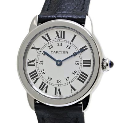 CARTIER Rondo Solo SM WSRN0019 Stainless Steel x Leather Ladies 39868 Watch. catalog 
