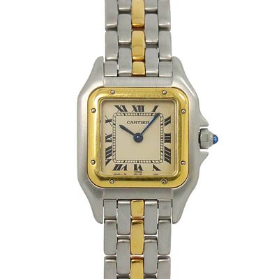 Cartier Panthere 1 Row SM Combi Ladies Watch Ivory K18YG Yellow Gold Quartz. catalog 
