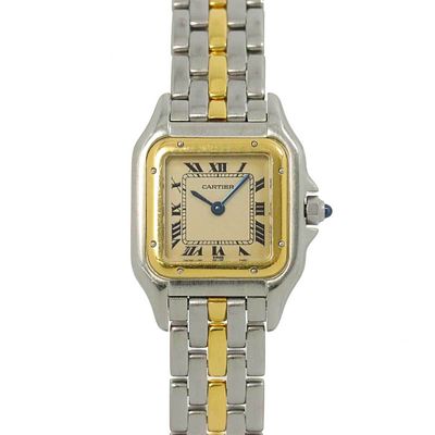 Cartier Panthere 1 Row SM Combi Ladies Watch Ivory K18YG Yellow Gold Quartz. catalog 
