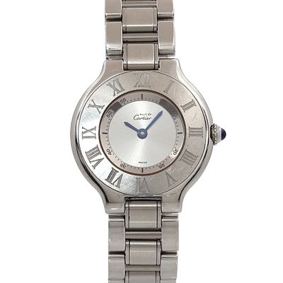 Cartier Must 21 Vantian W10109T2 Ladies Watch Silver Quartz Must21. catalog 
