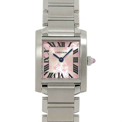 Cartier Tank Francaise SM Limited Edition W51031Q3 Ladies Watch Silver Pink Quartz. catalog 
