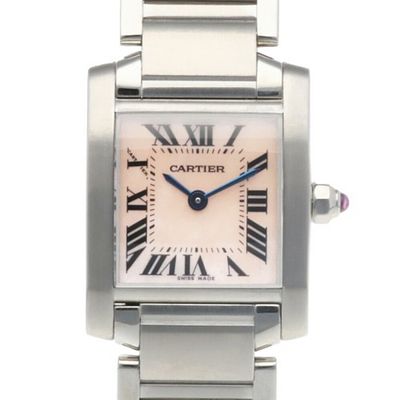 Cartier Tank Francaise SM Watch Stainless Steel 2384 Quartz Ladies CARTIER Pink Shell. catalog 
