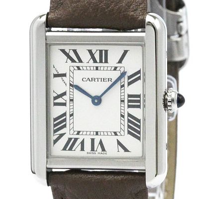 Polished CARTIER Tank Solo SM Steel Quartz Ladies Watch W5200005 BF580551. catalog 
