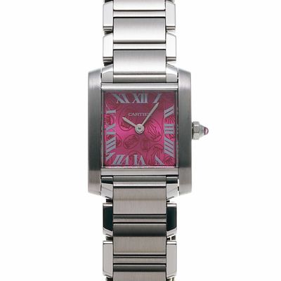 Cartier Tank Francaise SM 2006 Limited Edition W51030Q3 Raspberry Ladies Watch Quartz. catalog 
