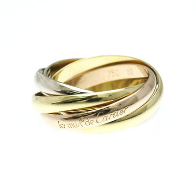 Cartier Trinity 5-Row Ring Pink Gold (18K),White Gold (18K),Yellow Gold (18K) Fashion No Stone 