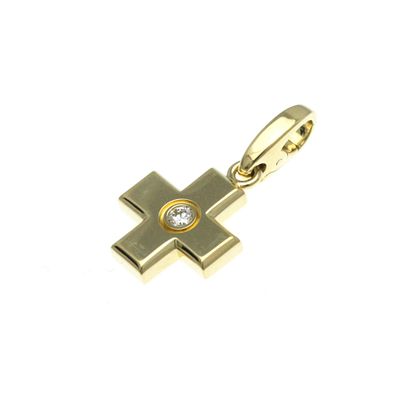 Cartier Cross 1P Diamond Charm Yellow Gold (18K) Diamond Men,Women Necklace (Gold). catalog 
