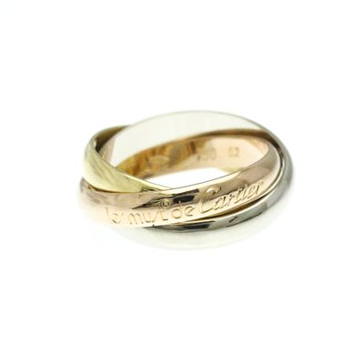 Cartier Trinity Ring Pink Gold (18K),White Gold (18K),Yellow Gold (18K) Fashion No Stone Band 