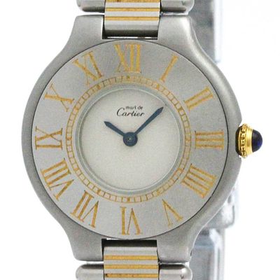 CARTIER Must 21 Gold Plated Stainless Steel Quartz Ladies Watch BF582996. catalog 
