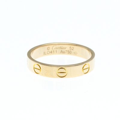 Cartier Mini Love Ring Pink Gold (18K) Fashion No Stone Band Ring Pink Gold. catalog 
