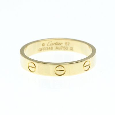 Cartier Mini Love Ring Yellow Gold (18K) Fashion No Stone Band Ring Gold. catalog 
